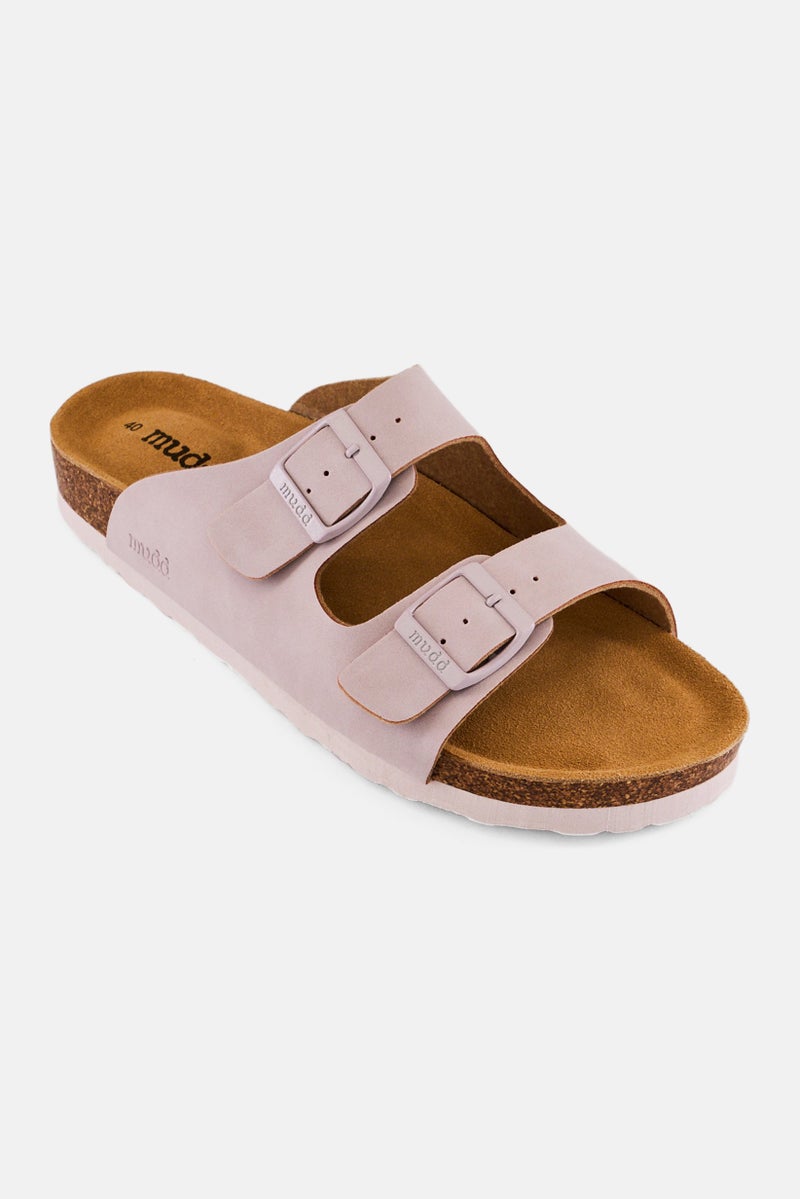 Mudd صنادل نسائية قابلة للتعديل بإبزيم من الفلين، لافندر فاتح - Image 1